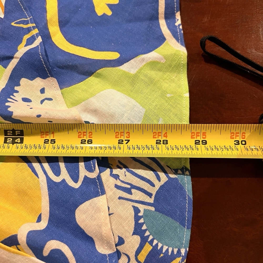 Chelsea & Violet XL Sleeveless Smocked Basque Mini Sun Dress Cosmic Linen Blend - Picture 12 of 13